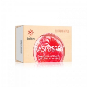 Экологичное мыло BioTrim Eco Laundry Soap RASPBERRY для стирки с запахом малины, 125 г